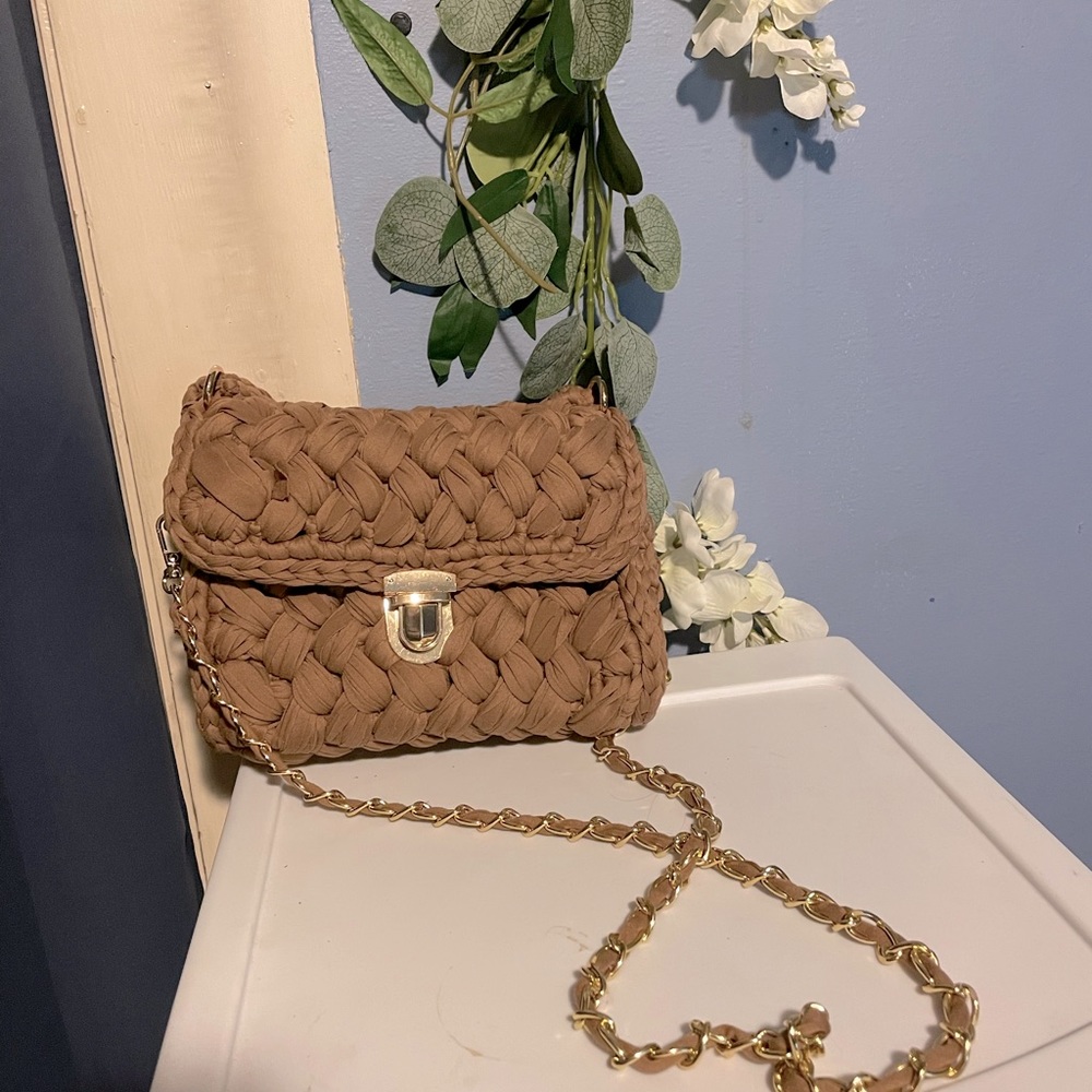 Knit Clutch Purse - Khaki